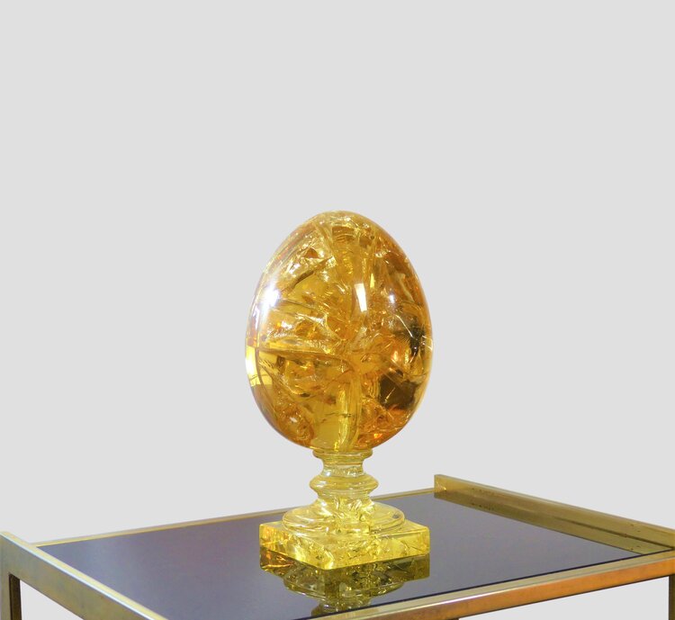  Fractal Resin XXL Egg by Pierre Giraudon