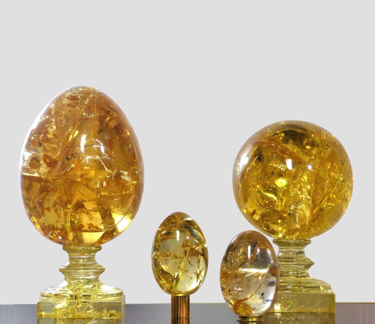  Fractal Resin XXL Egg by Pierre Giraudon