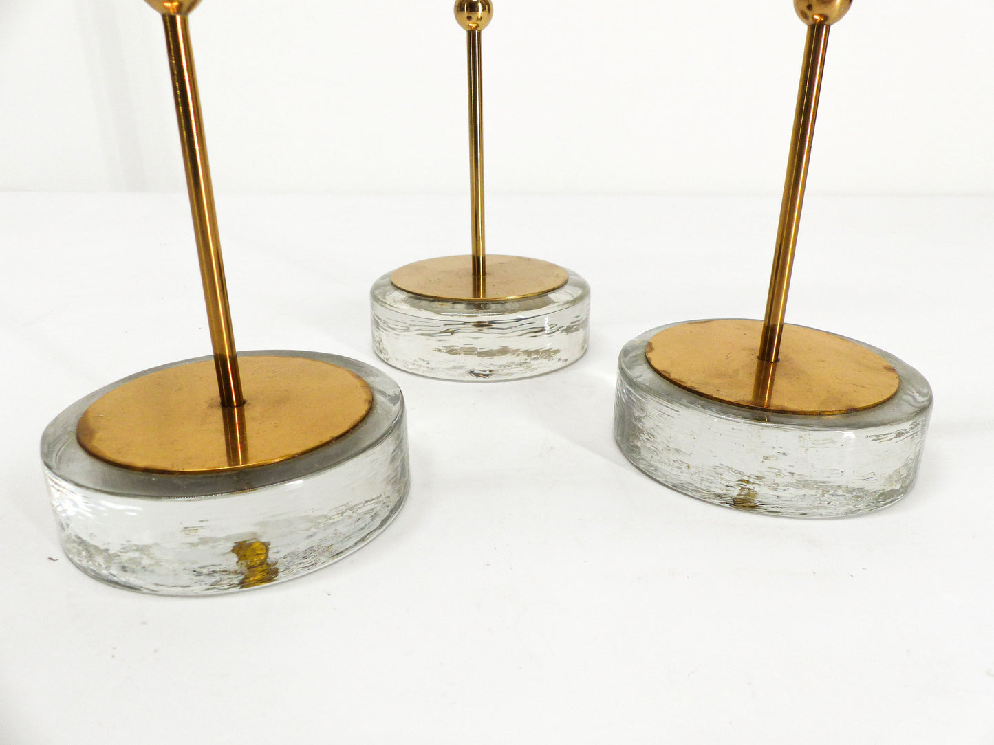 3 Scandinavian candlesticks Gunnar Ander for Ystad Metall 1960