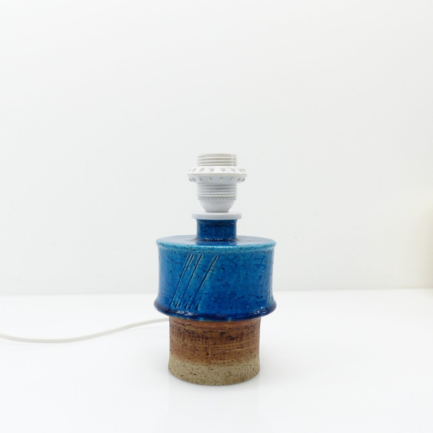 Blue Stoneware Table Lamp by Inger Persson for Rörstrand, Sweden, 1960s