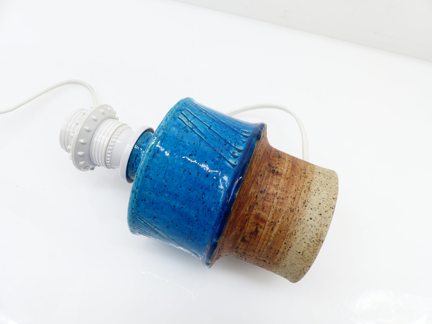 Blue Stoneware Table Lamp by Inger Persson for Rörstrand, Sweden, 1960s