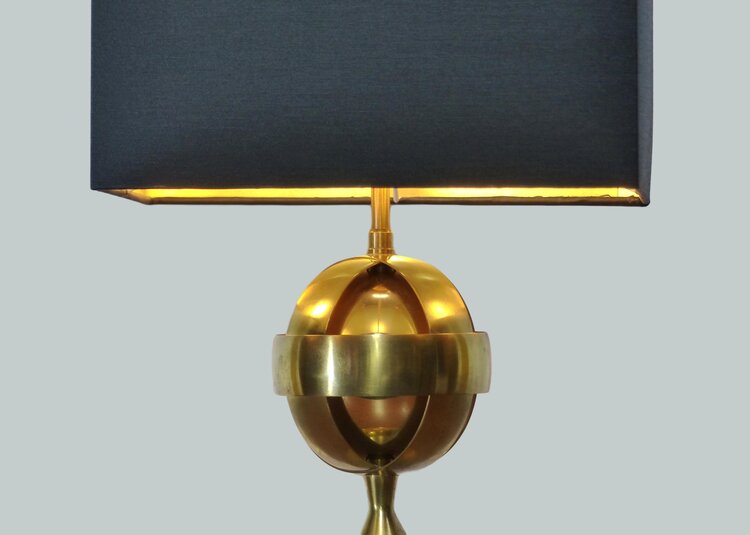 XL GOLDEN BRASS ASTROLABE LAMP