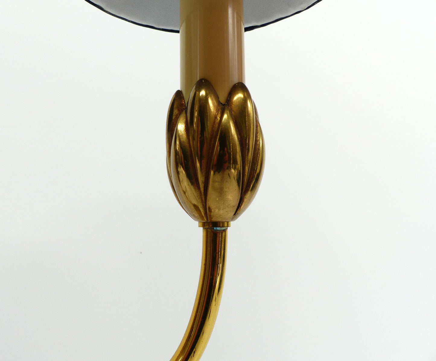 Lampe en bronze nénuphar à deux bras, Lucien Gau, France 1990