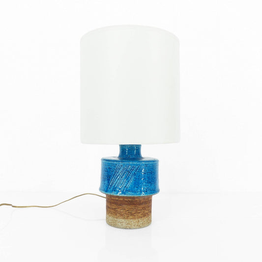 Lampe scandinave en grès bleu par Inger Persson pour Rörstrand, Suède, circa 1960