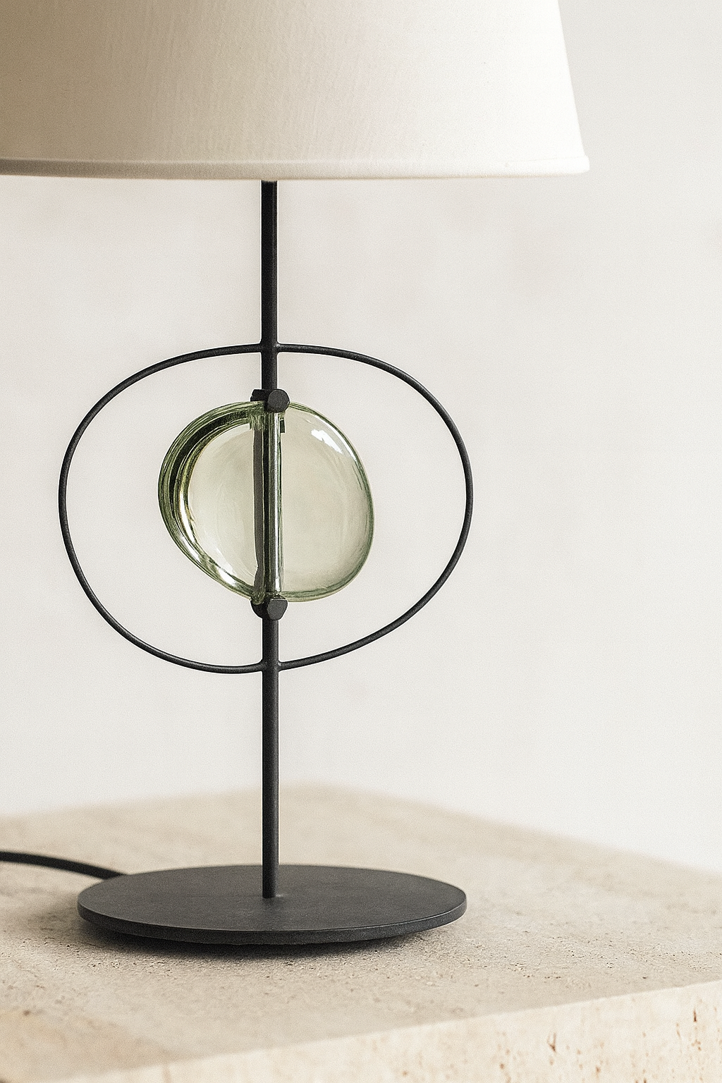 Table lamp in metal and glass, Max Ingrand for Fontana Arte, Italy, 1960