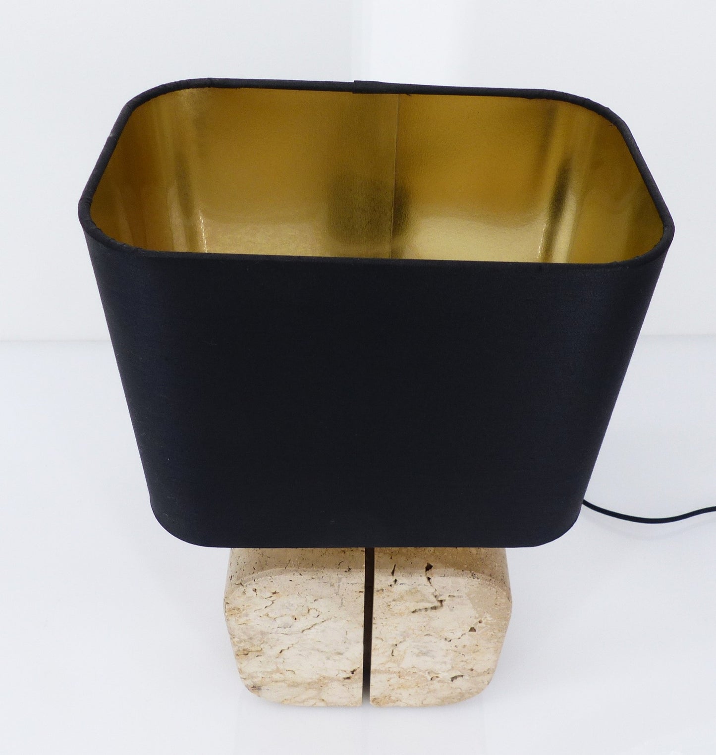 Lampe de table en travertin Fratelli Mannelli Italie 1970