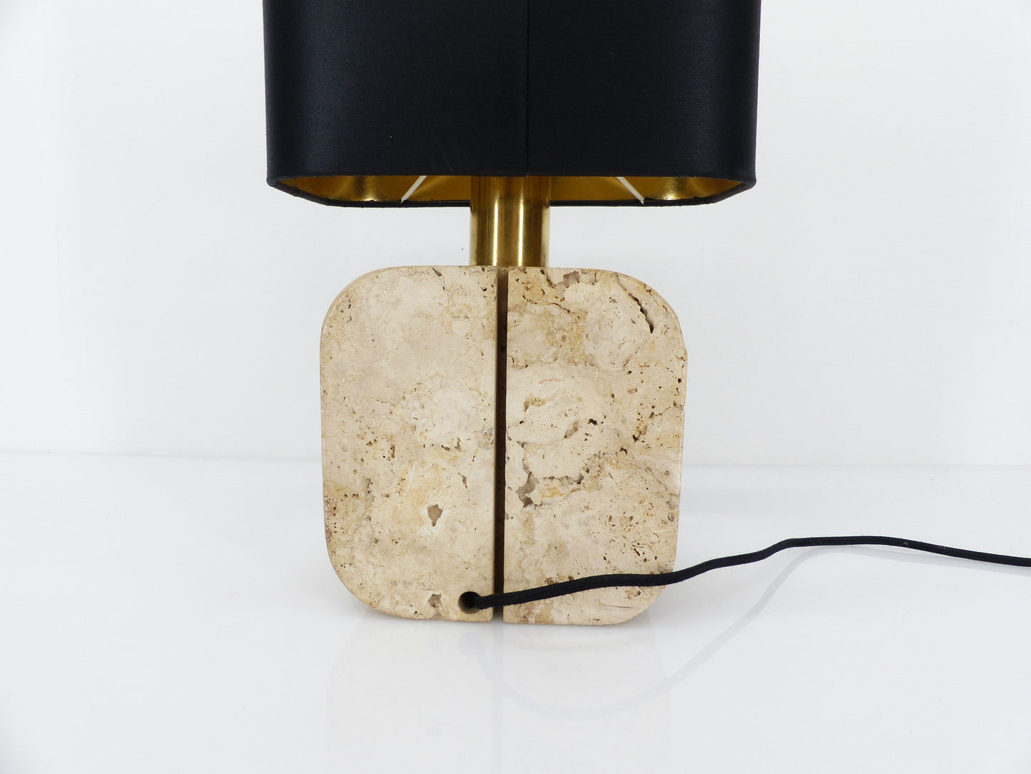 Lampe de table en travertin Fratelli Mannelli Italie 1970