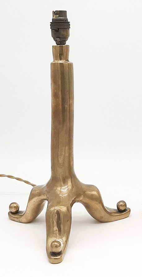 Lampe tripode en bronze massif, Garouste & Bonetti, France, circa 1980