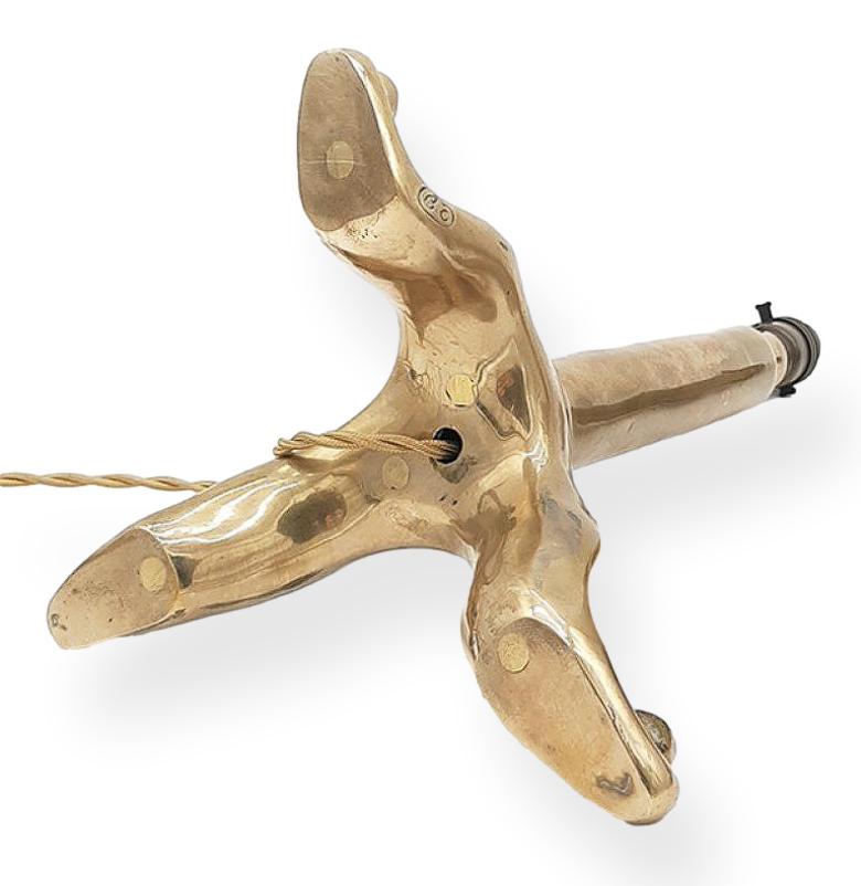 Lampe tripode en bronze massif, Garouste & Bonetti, France, circa 1980