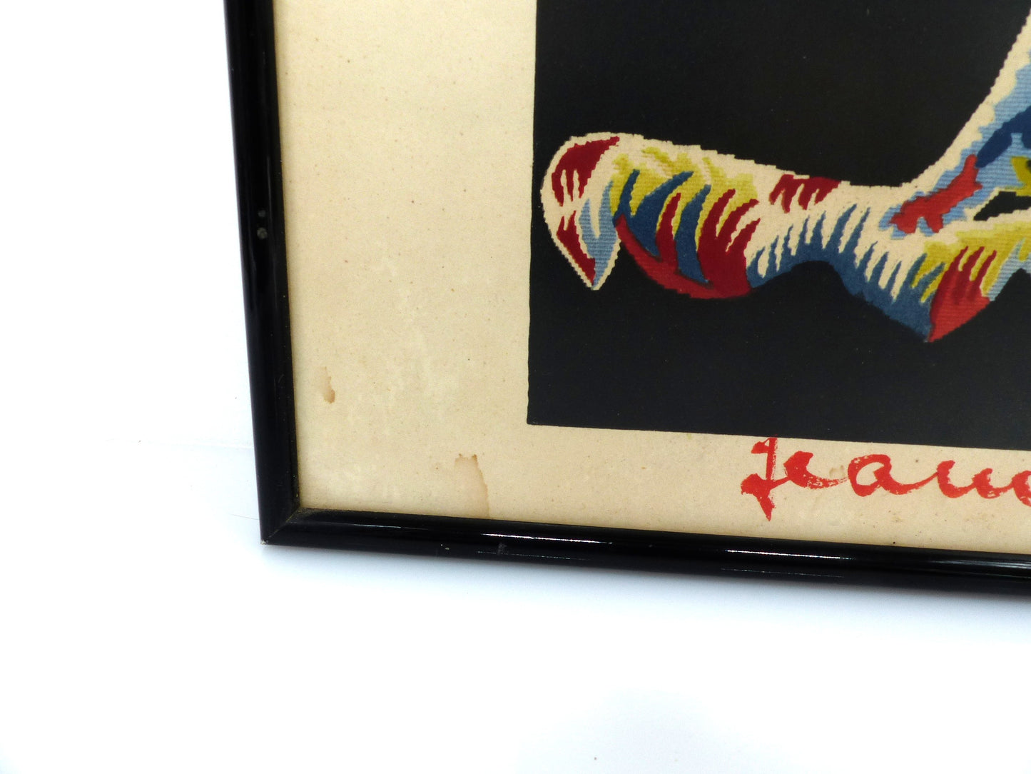 Lithographie originale signée à la main, Jean Lurçat, "Coq stylisé", 1953