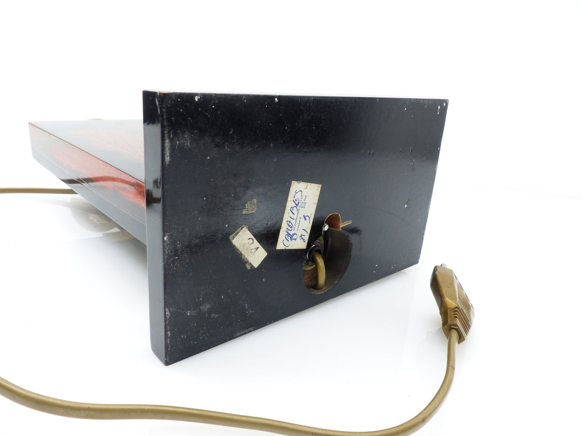 Maison Le Dauphin – “Caraïbes” Table Lamp with Red Gorgonian Inclusion – France, 1970s–80s