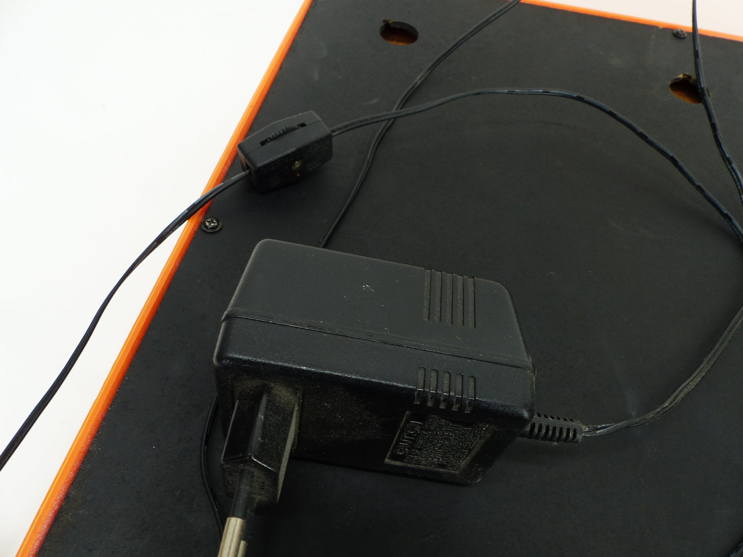 Orange plastic infinity tunnel wall mirror, 1990s