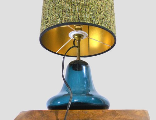 LAMPE DE TABLE CLAUDE MORIN EN VERRE SOUFFLÉ 1978