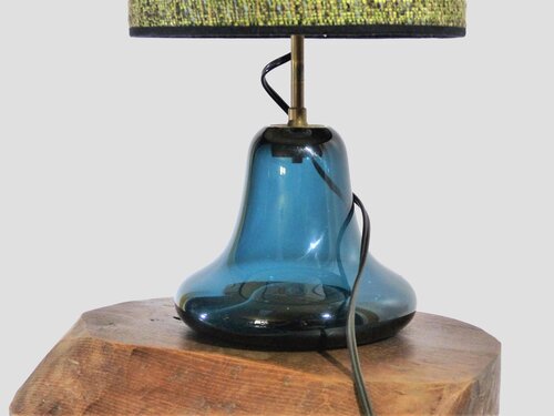 CLAUDE MORIN TABLE LAMP IN BLOWN GLASS 1978