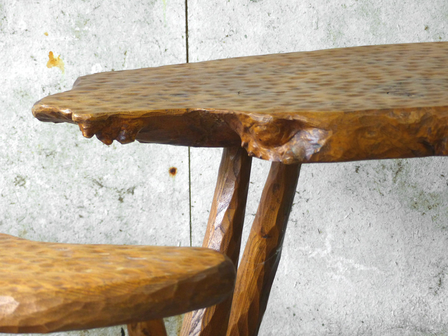 Set of table and stools in the Alexandre Noll style 1950