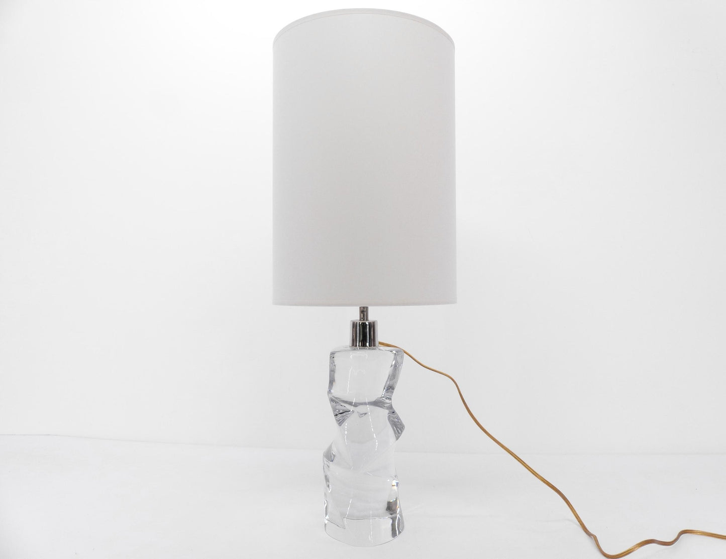 Scandinavian lamp base in translucent glass Olle Alberius, Orrefors 1970