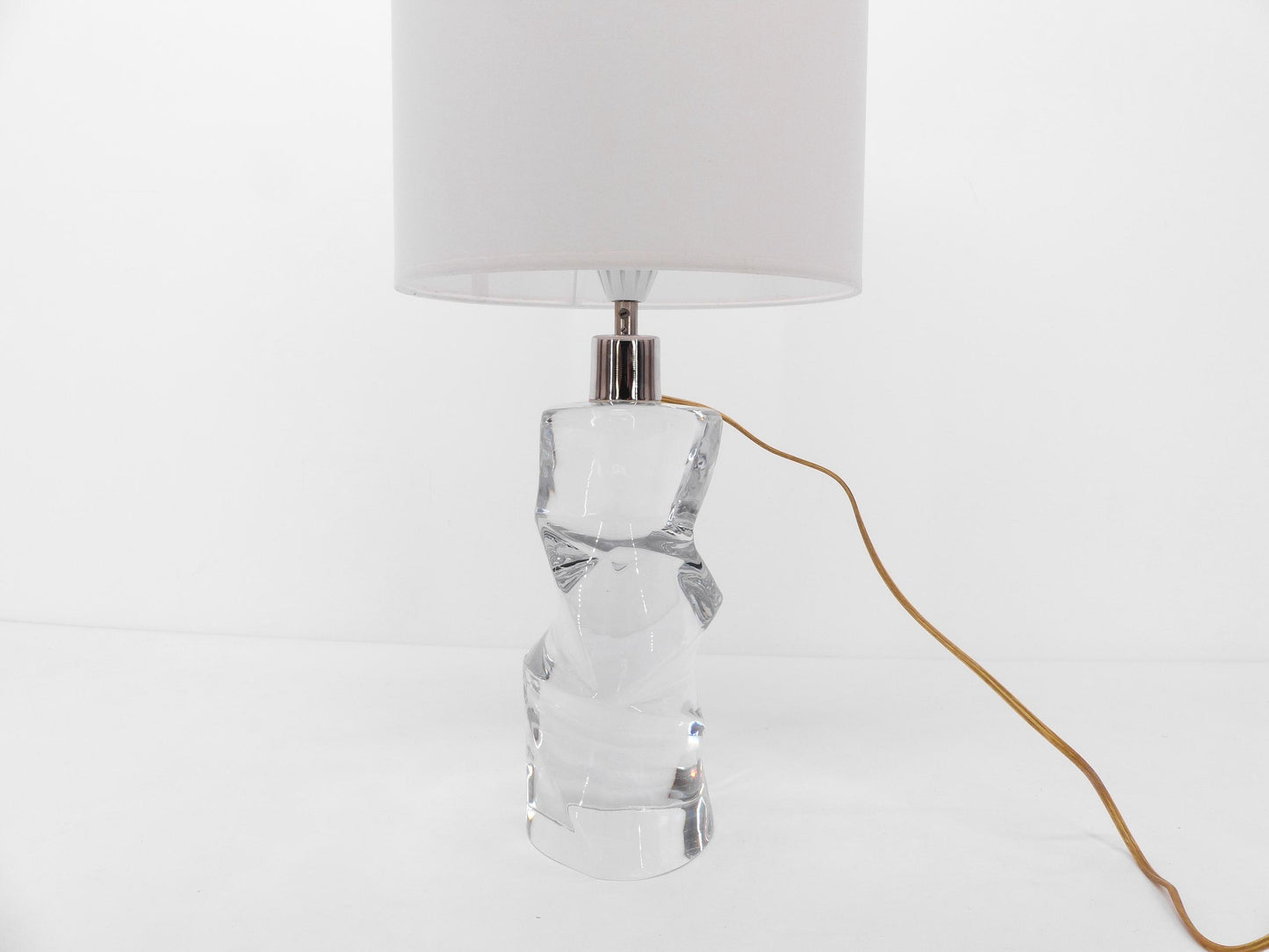 Scandinavian lamp base in translucent glass Olle Alberius, Orrefors 1970