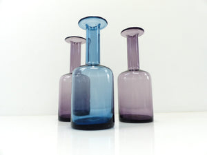 Set of three gulvvase vases by otto brauer for holmegaard – denmark, 1960s