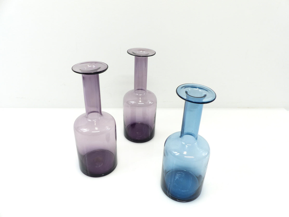 Set of three gulvvase vases by otto brauer for holmegaard – denmark, 1960s