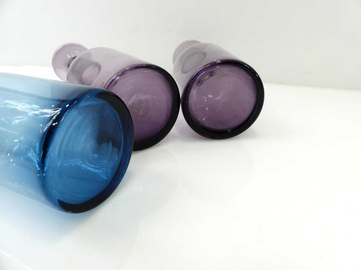 Set of three gulvvase vases by otto brauer for holmegaard – denmark, 1960s