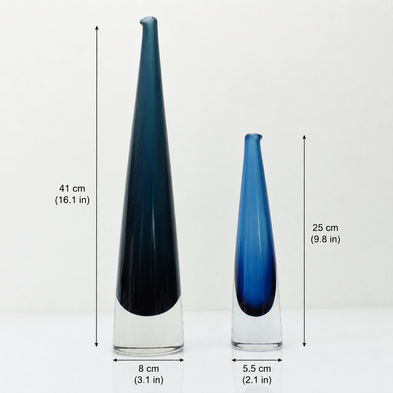 TIMO SARPANEVA – Paire de vases Jääpuikko  Icicle pour Iittala, Finlande, 1958-1966
