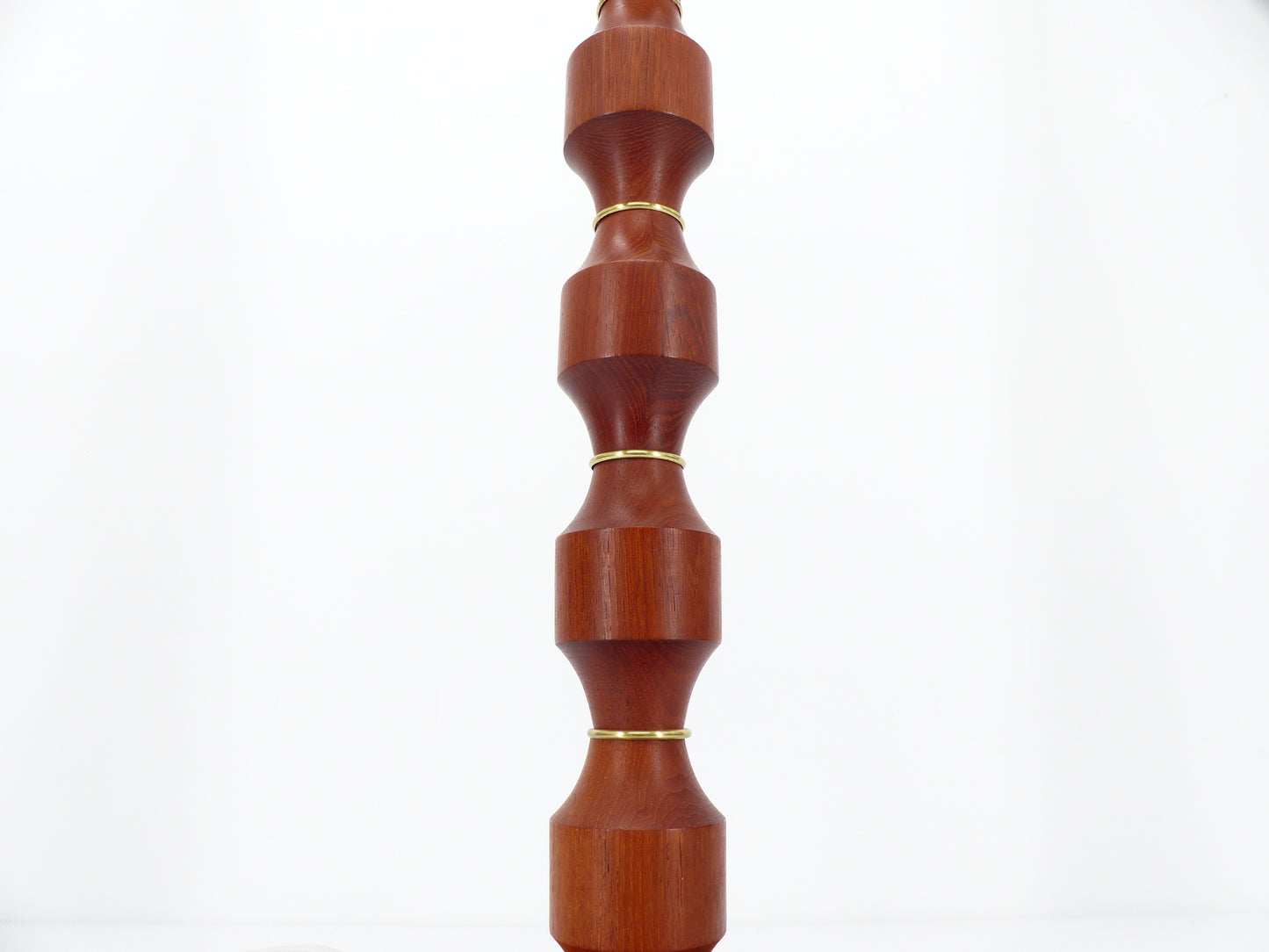 Pied de lampe de sol scandinave en teck, Möllers Armaturfabrik 1960
