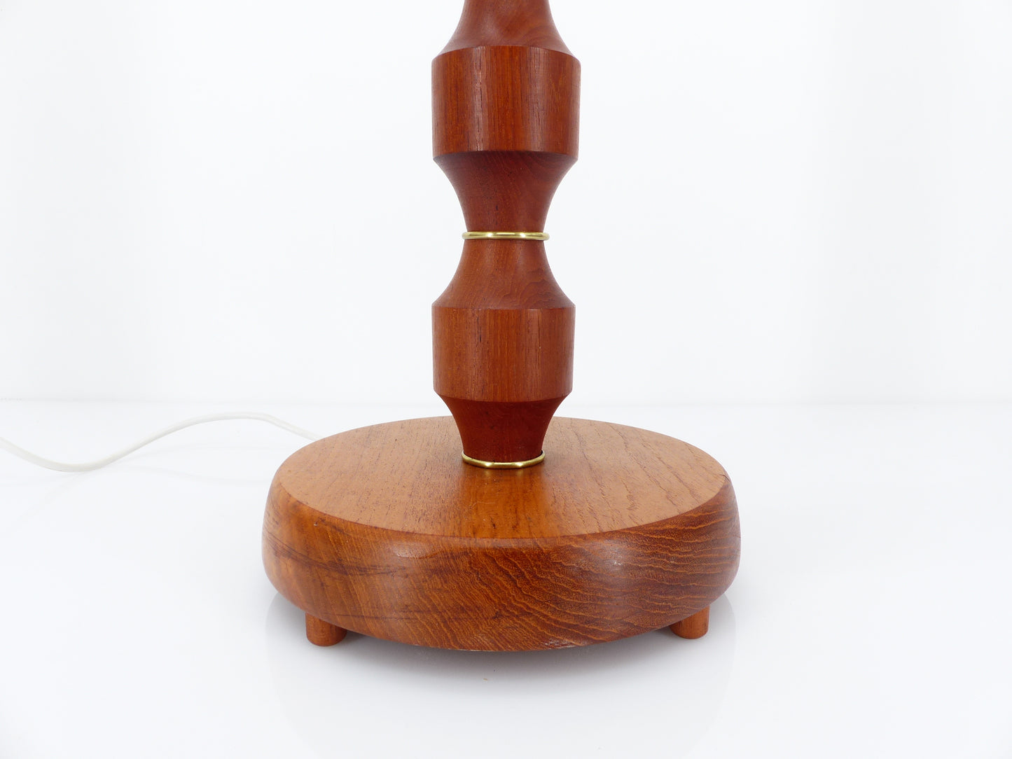 Pied de lampe de sol scandinave en teck, Möllers Armaturfabrik 1960