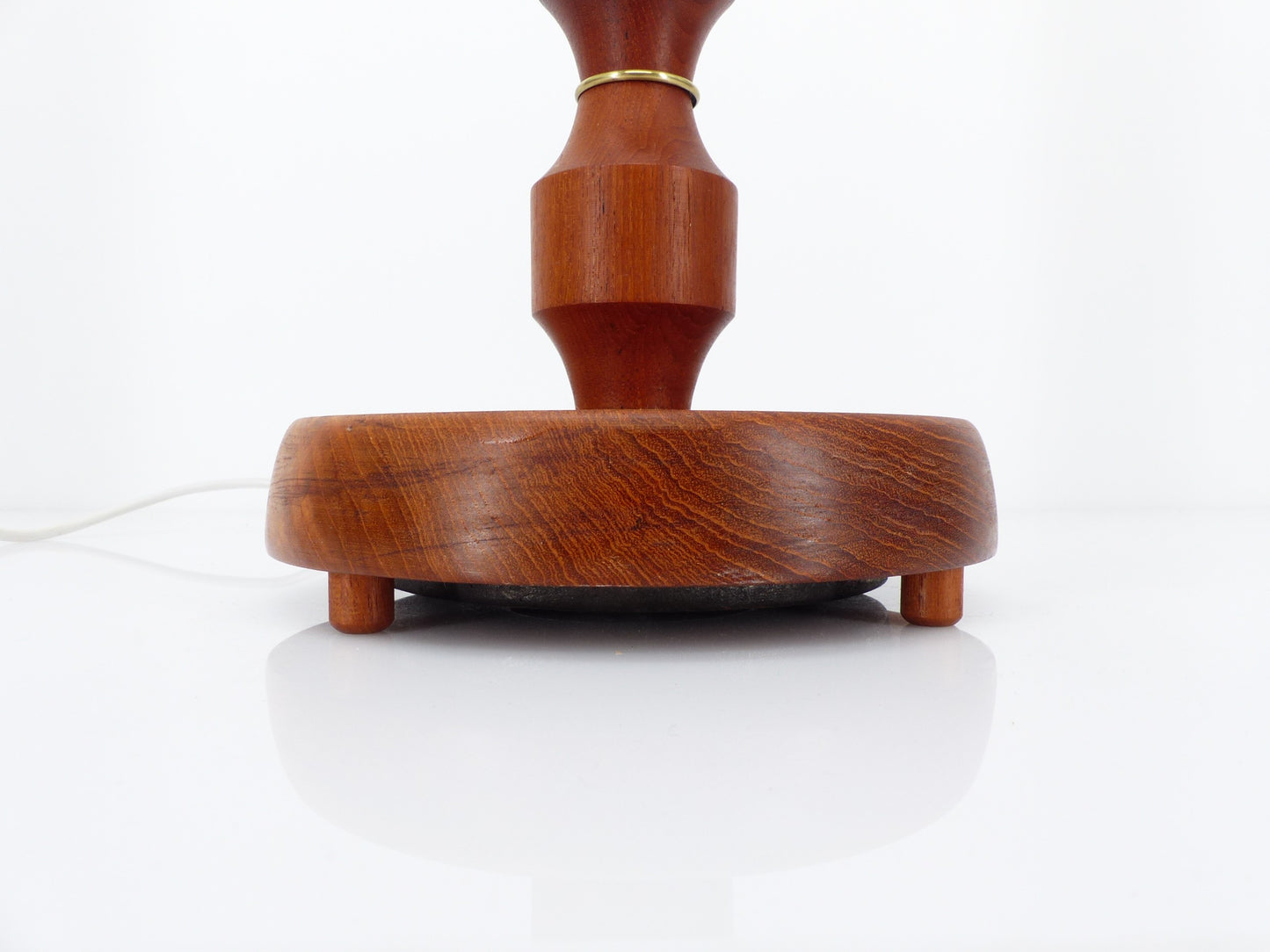 Pied de lampe de sol scandinave en teck, Möllers Armaturfabrik 1960