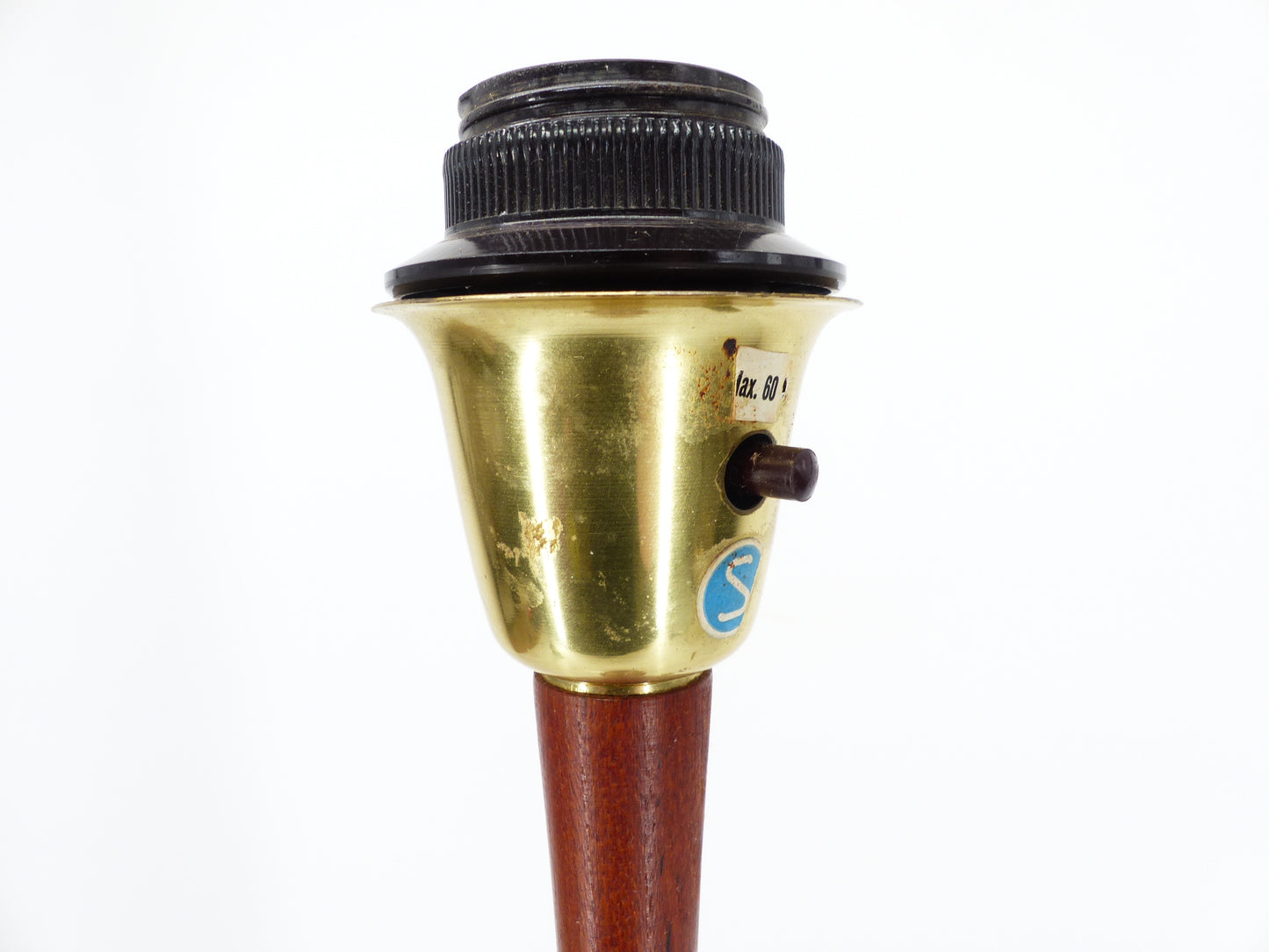 Pied de lampe de sol scandinave en teck, Möllers Armaturfabrik 1960
