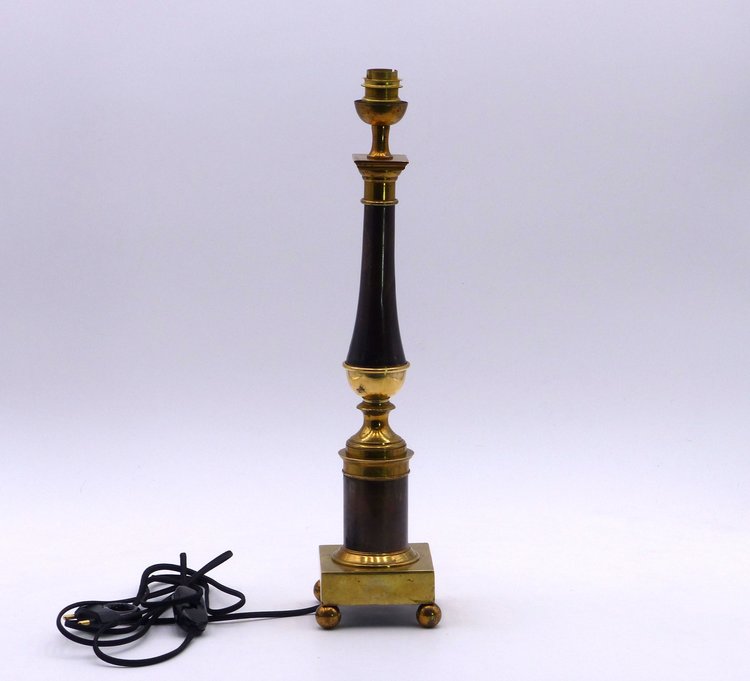 
Neoclassical Column Table Lamp by Gilbert Poillerat