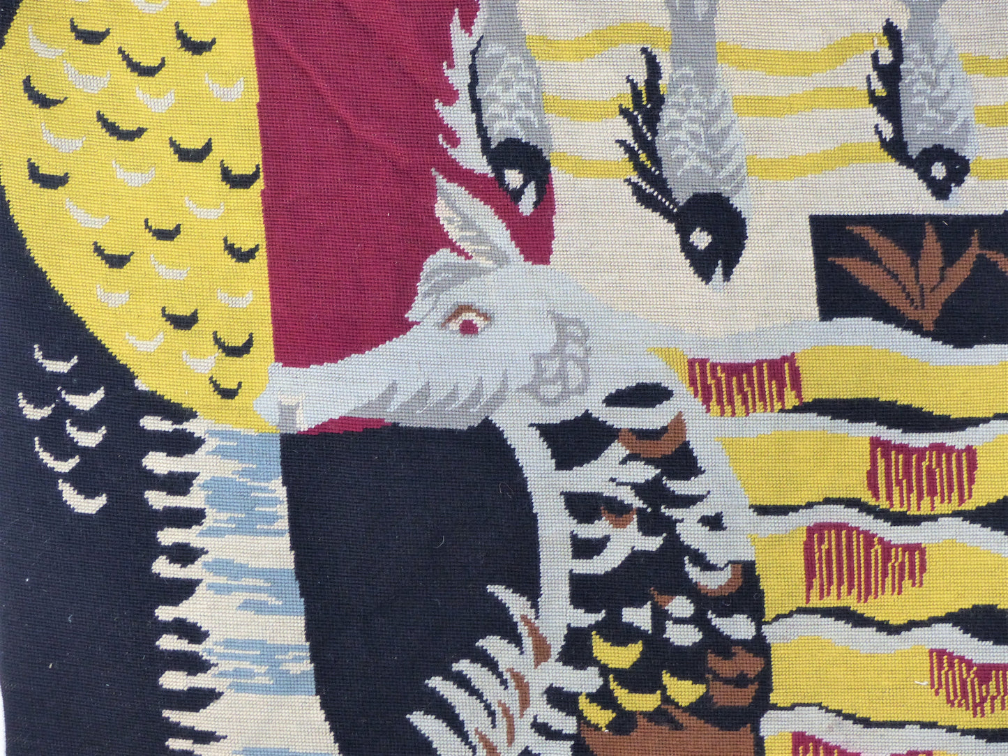 Seahorse canvas tapestry 1950