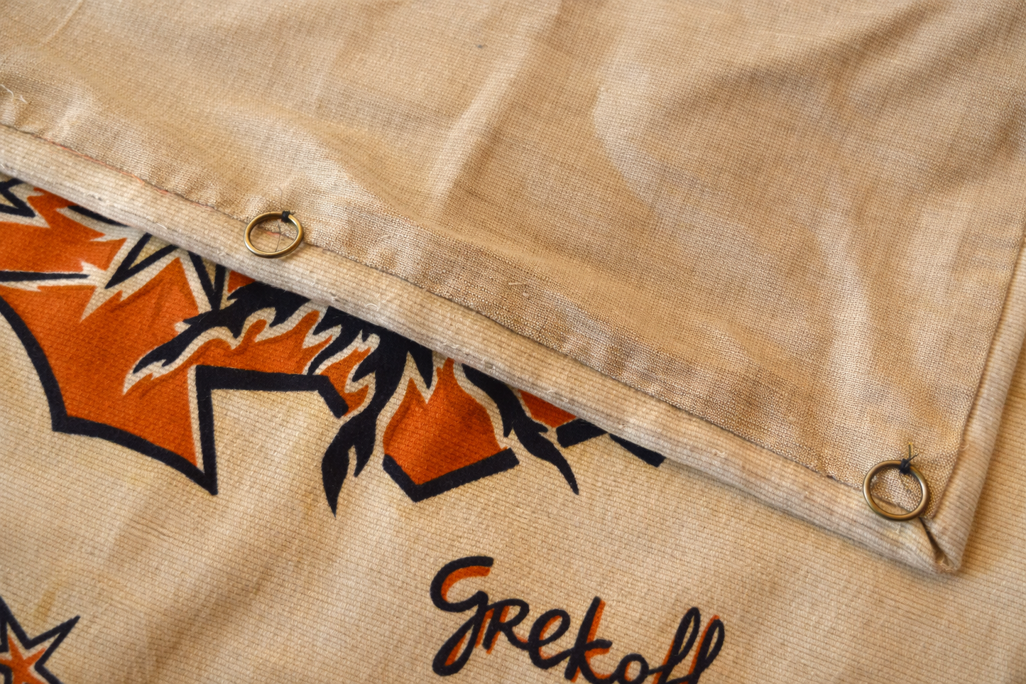 Tapisserie zodiacale Le Bélier en laine, carton d’Élie Grekoff, édition Tanit, Paris, circa 1970