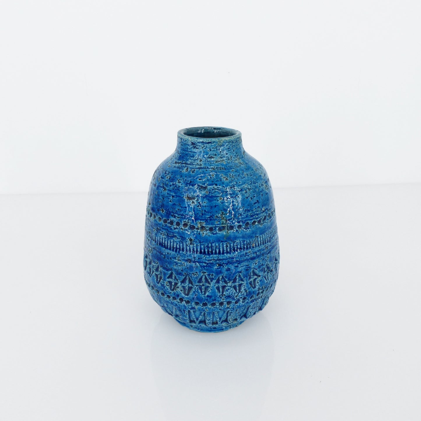 Vase ovoïde Bitossi Rimini Blue, Italie 1960