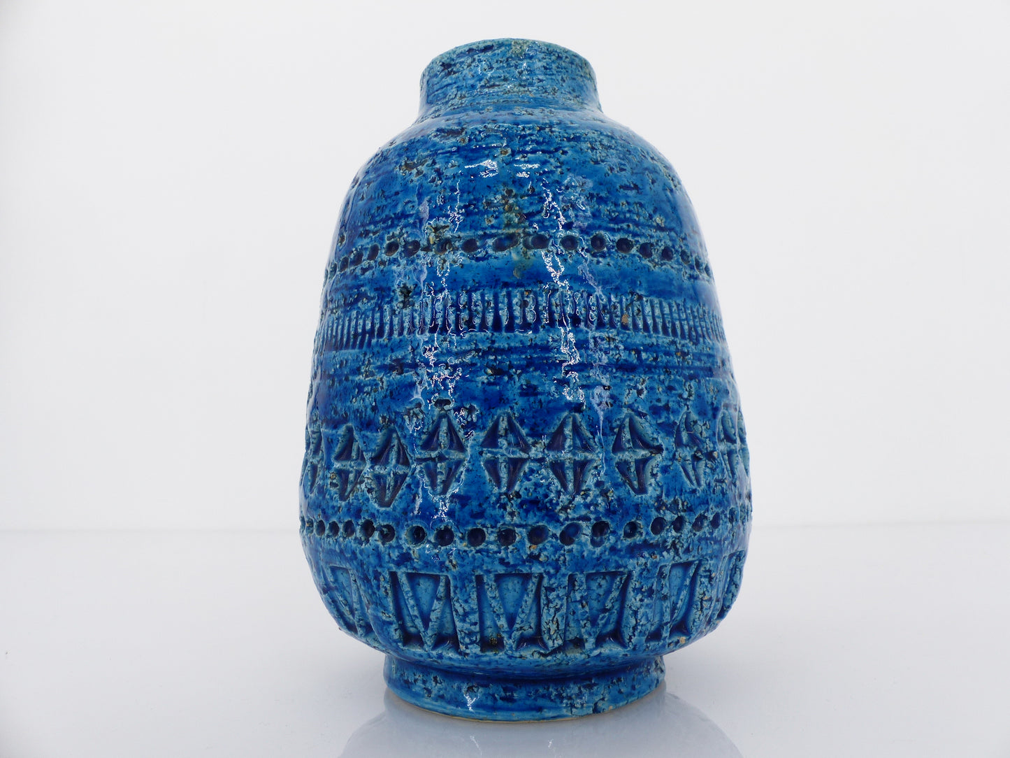 Vase ovoïde Bitossi Rimini Blue, Italie 1960