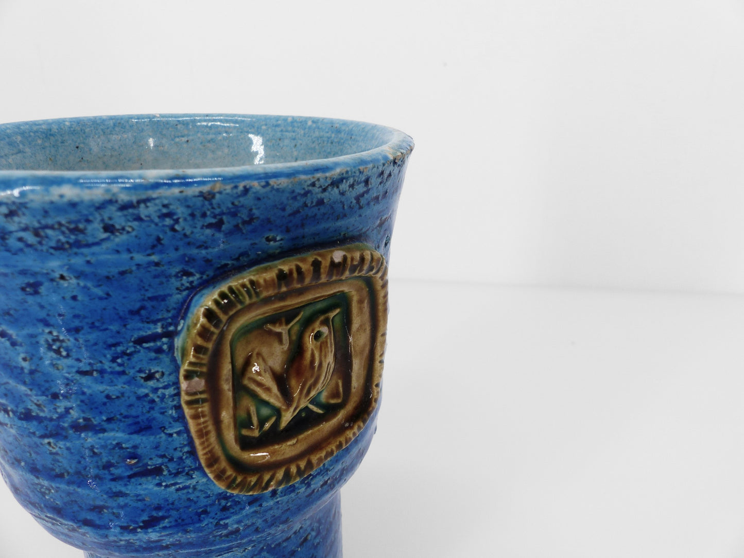 Vase mug en céramique Rimini Blu par Aldo Londi pour Bitossi Italie 1970