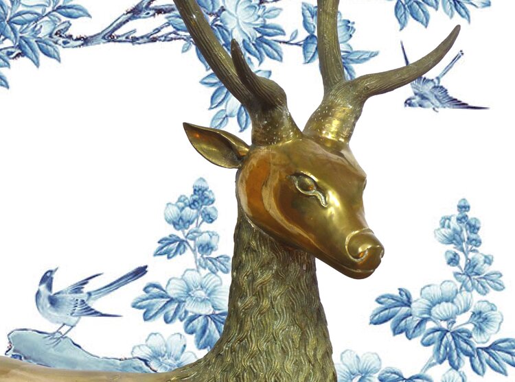 Brass Deer Couple